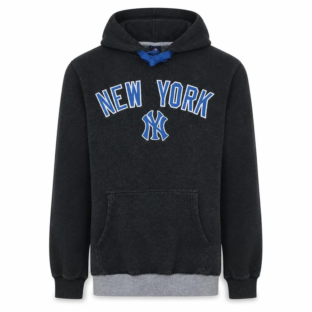 Majestic Men’s Black New York Yankees Pullover Hoodie Size L Fleece