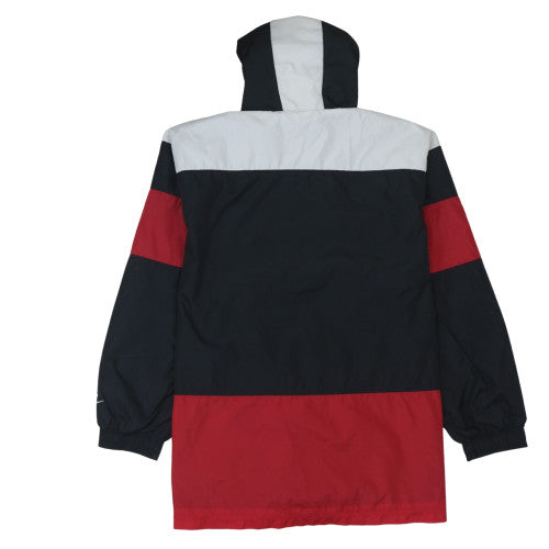 Nike Men's Black Red Windbreaker Retro Hooded Jacket Size M
