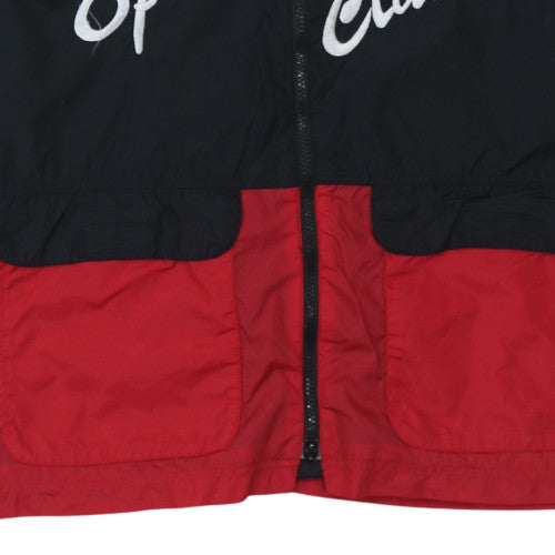 Nike Men's Black Red Windbreaker Retro Hooded Jacket Size M