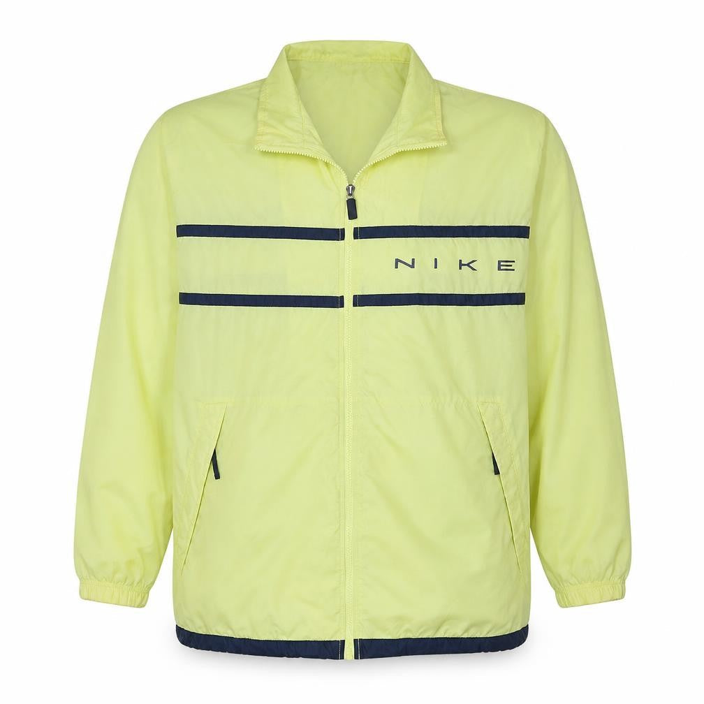 Nike Men's Yellow XL Windbreaker Jacket with Full Zip