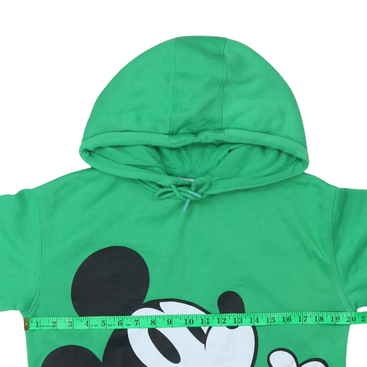 Disney Women Green Mickey Mouse Pullover Hoodie XS Cotton