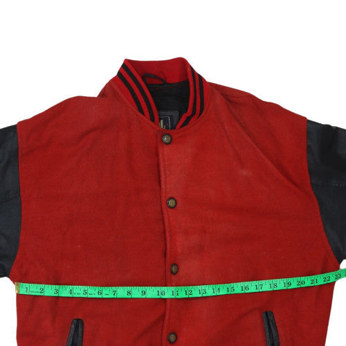 Petrol Mens Red Black Varsity Jacket M Wool Leather Retro College Style