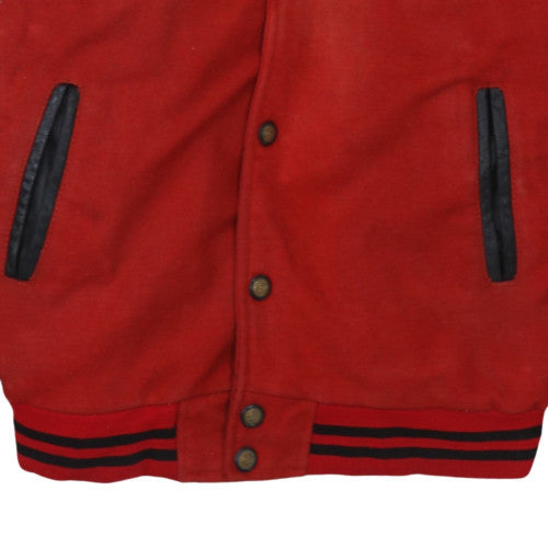 Petrol Mens Red Black Varsity Jacket M Wool Leather Retro College Style