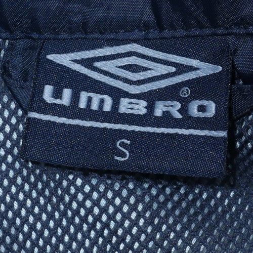Umbro Men Blue S Windbreaker Hooded Sports Jacket
