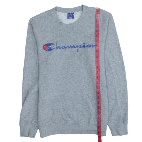 Champion Men's Grey Small Crew Neck Pullover Sweatshirt