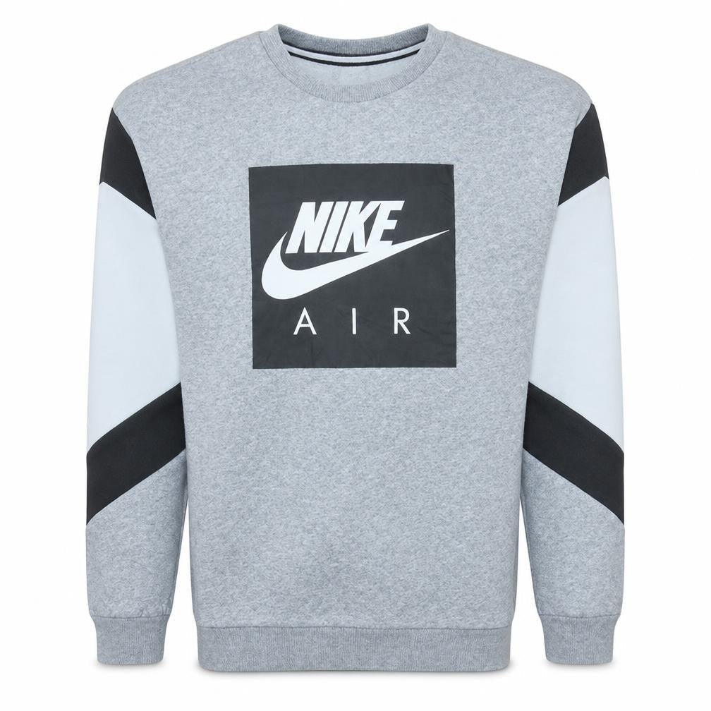 Nike Men's Grey Air Logo Pullover Sweatshirt Size S