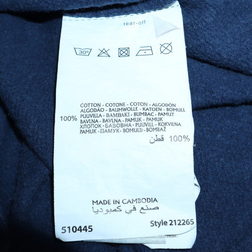 Champion Men's Blue Cotton Embroidered Logo Pullover Sweatshirt L