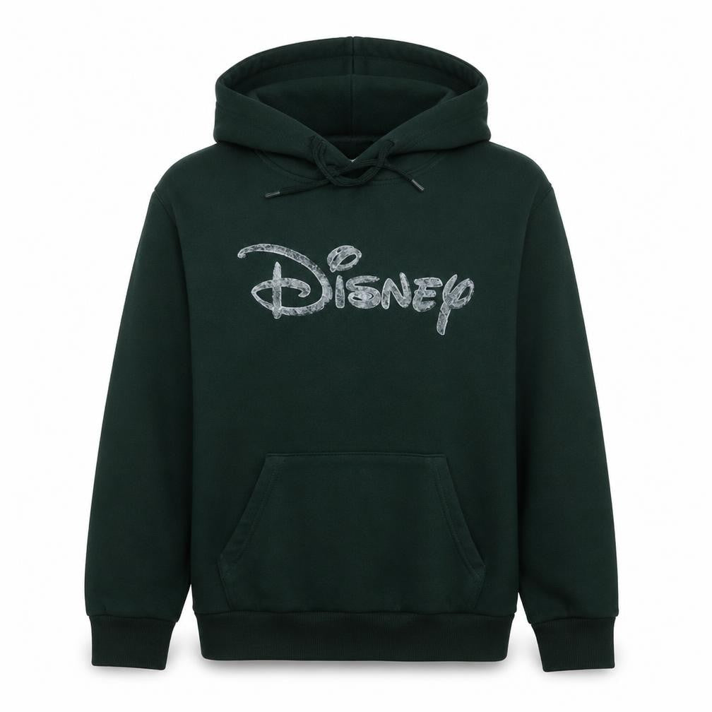 Disney Womens Black XS Pullover Hoodie with Logo Print