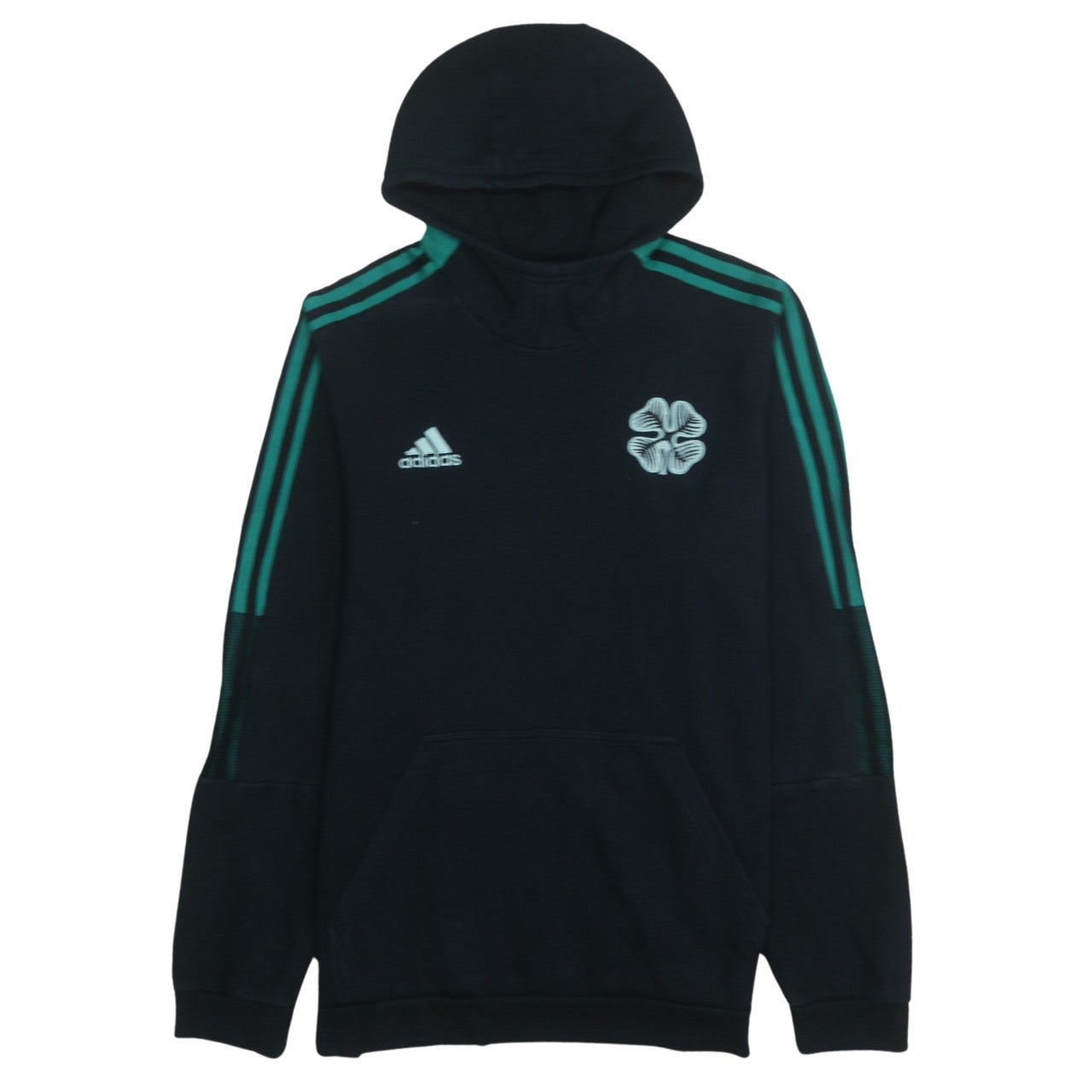 Adidas Mens Black Pullover Hoodie L Sports Graphic Fleece