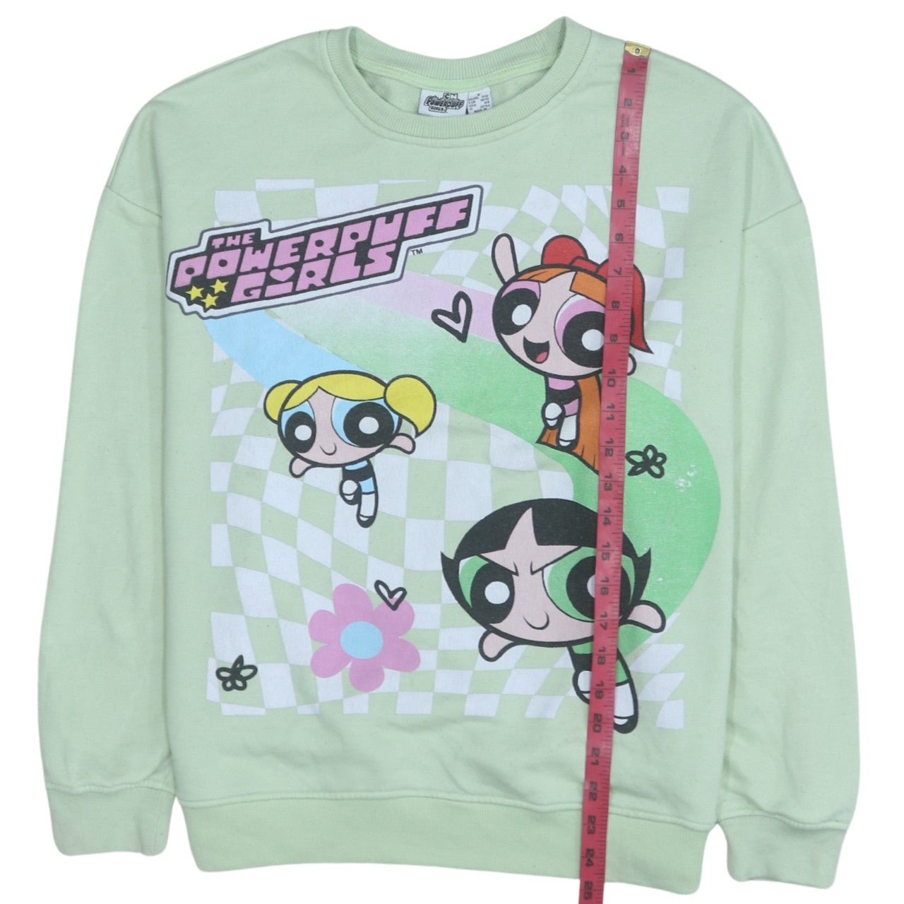 Primark Women Green Powerpuff Girls Pullover Sweatshirt Size S