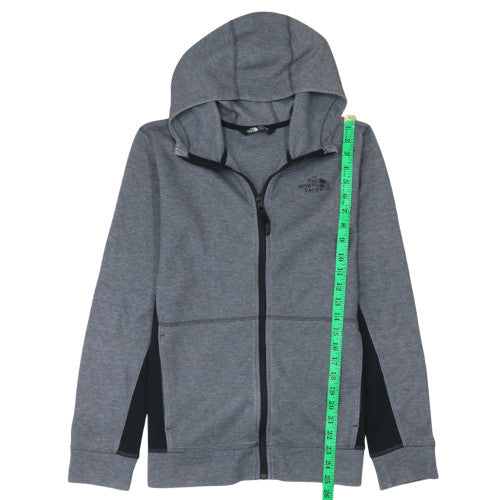 The North Face Boys Grey XL Full Zip Hoodie - Cotton Blend Outdoor Sweatshirt