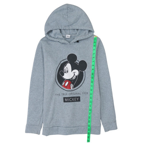 Disney Womens Grey Mickey Mouse Pullover Hoodie UK 10/12