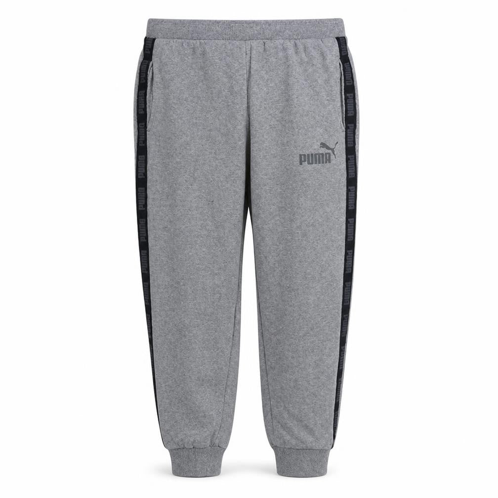 Puma Men's Grey Fleece Sweatpants L Casual Joggers