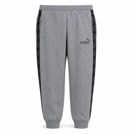Front view of Puma Men's Grey Fleece Sweatpants L Casual Joggers