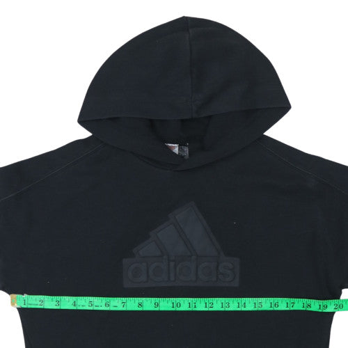 Adidas Girls Black Pullover Hoodie 12 Years Fleece Sportswear