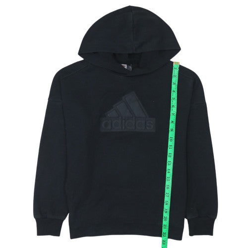 Adidas Girls Black Pullover Hoodie 12 Years Fleece Sportswear