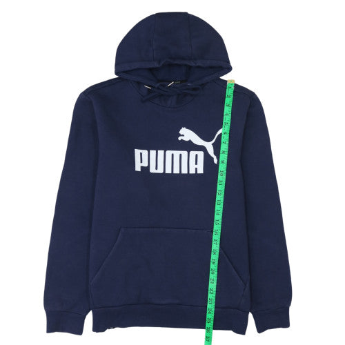 Puma Men's Blue Pullover Hoodie Size M Graphic Sports Fleece