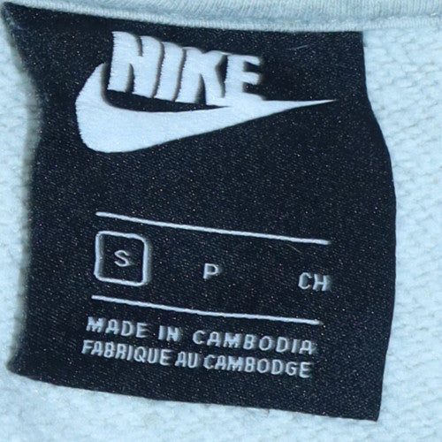 Nike Women's Grey Swoosh Logo Pullover Sweatshirt Size S