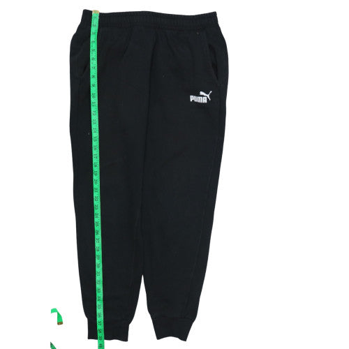 Puma Men's Black Regular Fit Sweatpants Tapered Fleece L