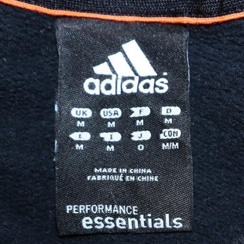 Adidas Men Black Crew Neck Pullover Sweatshirt Size M Sports Fleece