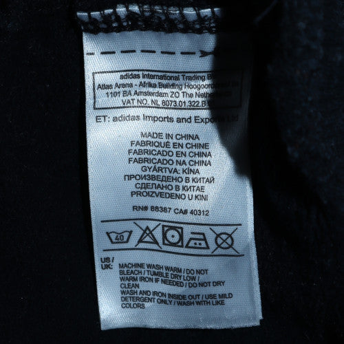 Adidas Men Black Crew Neck Pullover Sweatshirt Size M Sports Fleece
