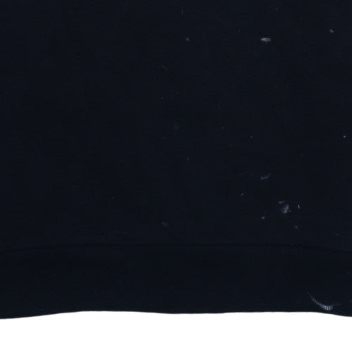 Adidas Men Black Crew Neck Pullover Sweatshirt Size M Sports Fleece