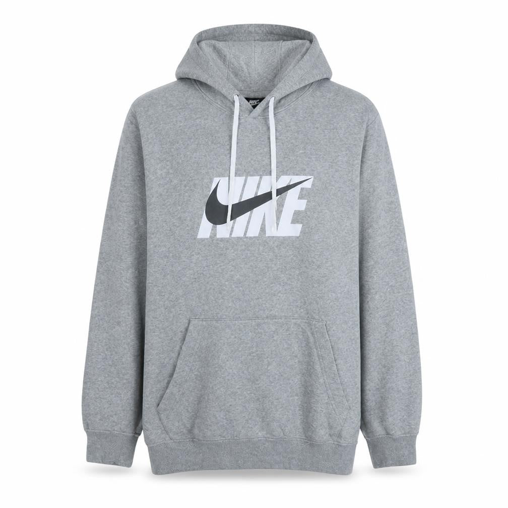 Nike Mens Grey XL Pullover Hoodie with Logo Print