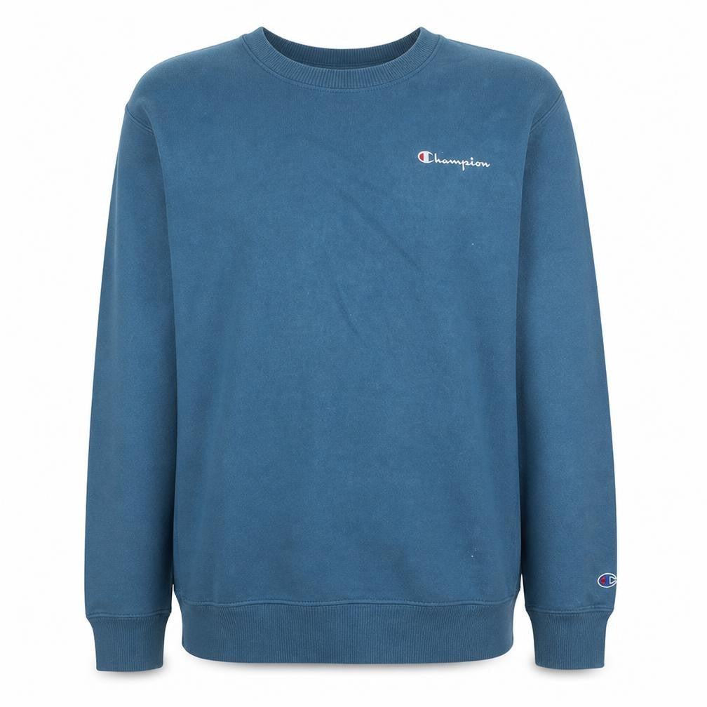 Champion Men's Blue Pullover Sweatshirt L Regular Fit Crew Neck