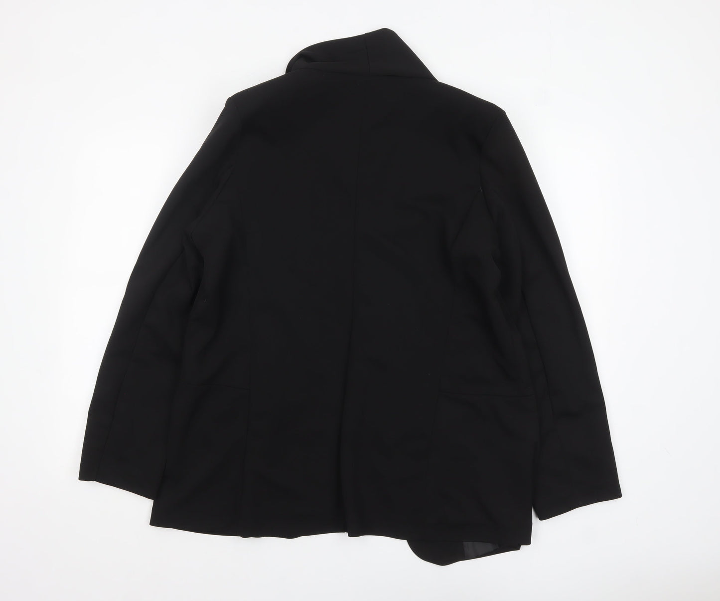 Boohoo Women Black Shawl Collar Single Breasted Blazer UK 14