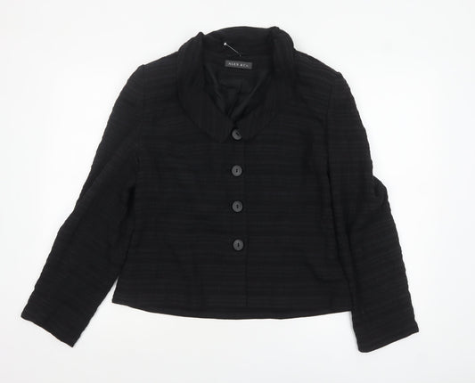 Alex & Co. Women's Black Shawl Collar Blazer Size 12 Lined Classic