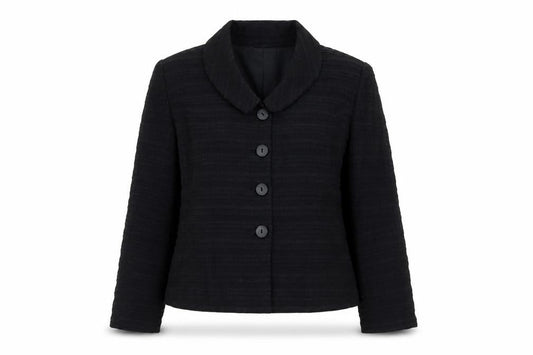 Alex & Co. Women's Black Shawl Collar Blazer Size 12 Lined Classic