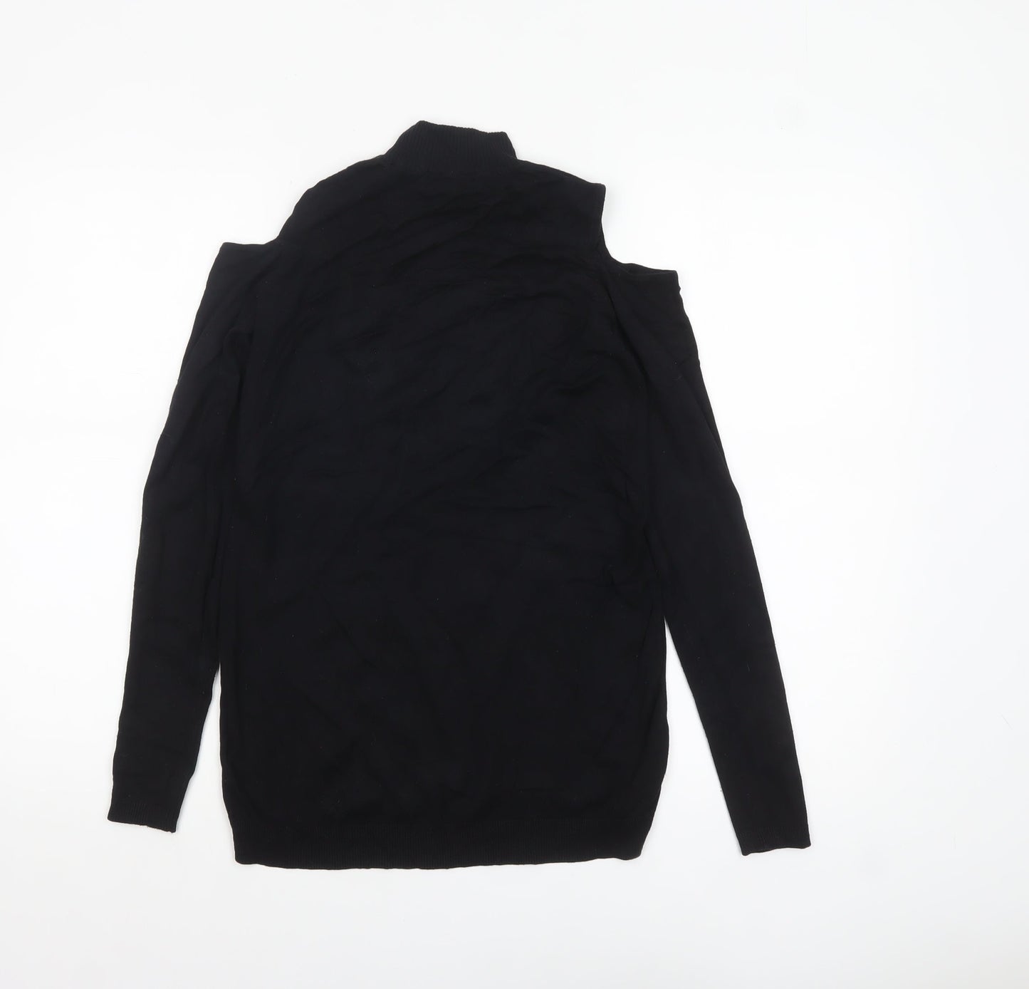 New Look Women’s Black Cold Shoulder High Neck Jumper Size 6