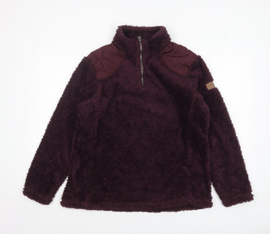 Regatta Womens Plum Fleece 1/4 Zip Pullover UK 16 Warm Winter Sweatshirt