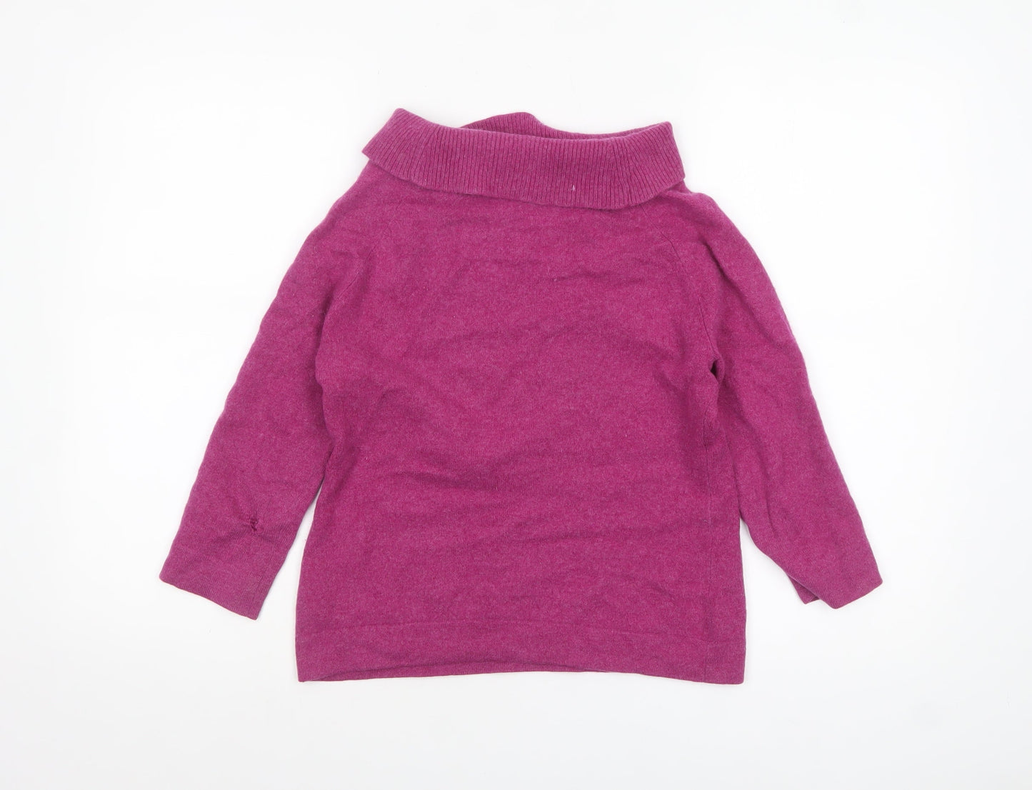 John Lewis Women Purple Cashmere Cowl Neck Jumper Size 10