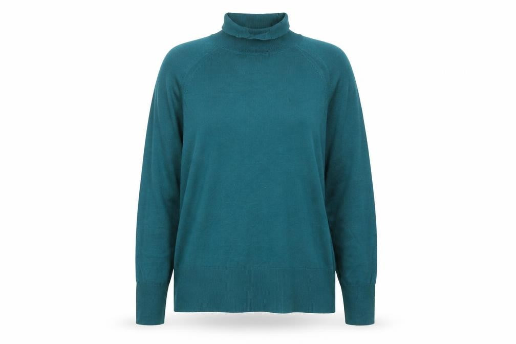 Zara Women Green Mock Neck Long Sleeve Pullover Jumper Size 8