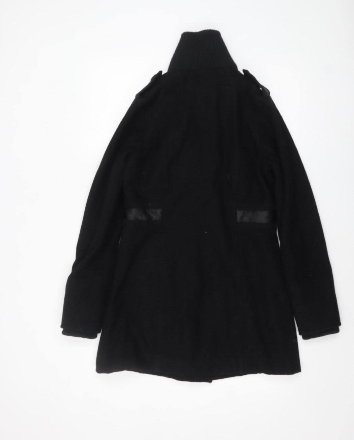 Baker by Ted Baker Girls Black Wool Blend Double-Breasted Mid-Length Coat Age 14