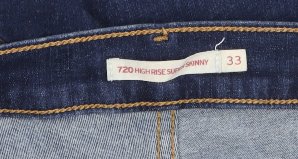 Levi's Women Blue 720 High Rise Super Skinny Stretch Jeans Size 33