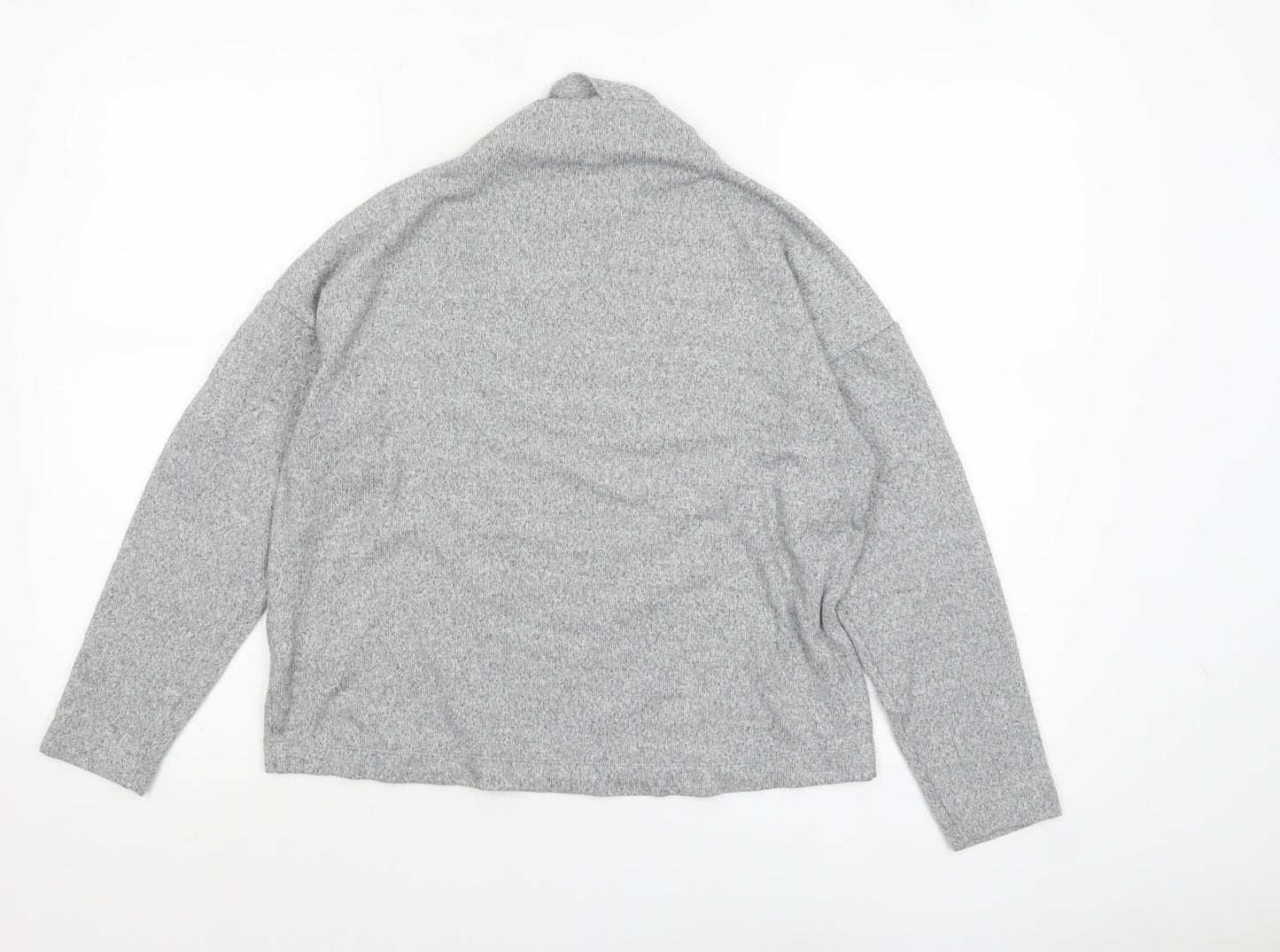 Uniqlo Women Grey Roll Neck Long Sleeve Knit Top Size S
