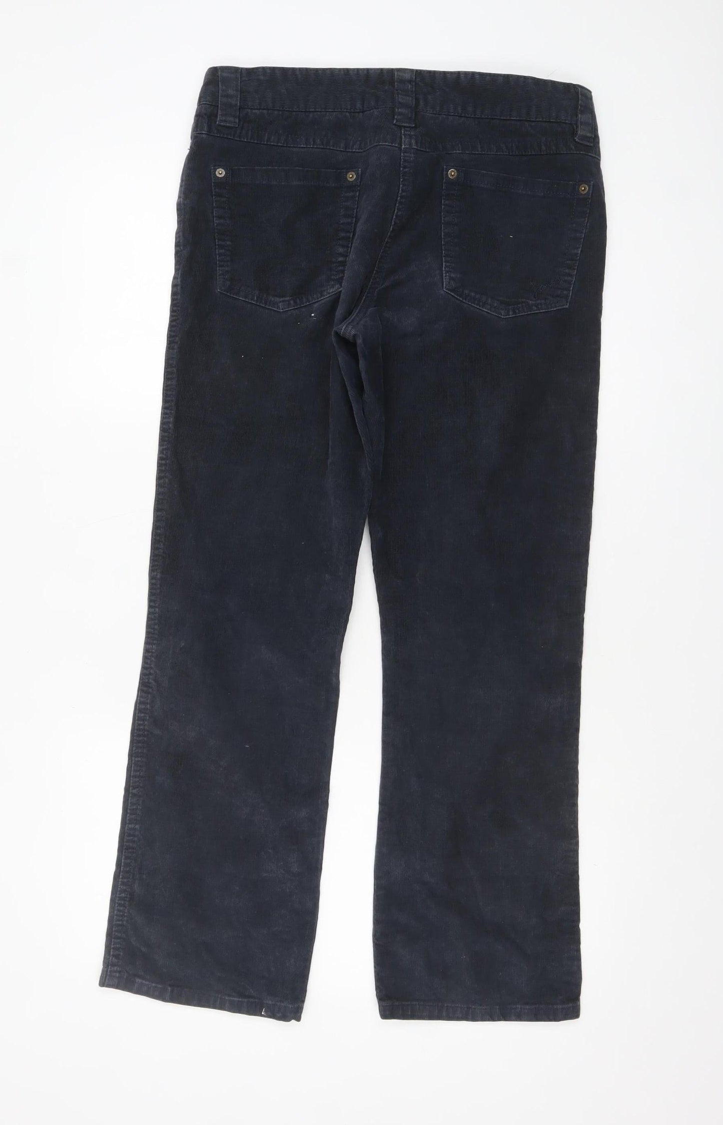Joules Women Blue Corduroy Chino Trousers Size 12 Regular Fit
