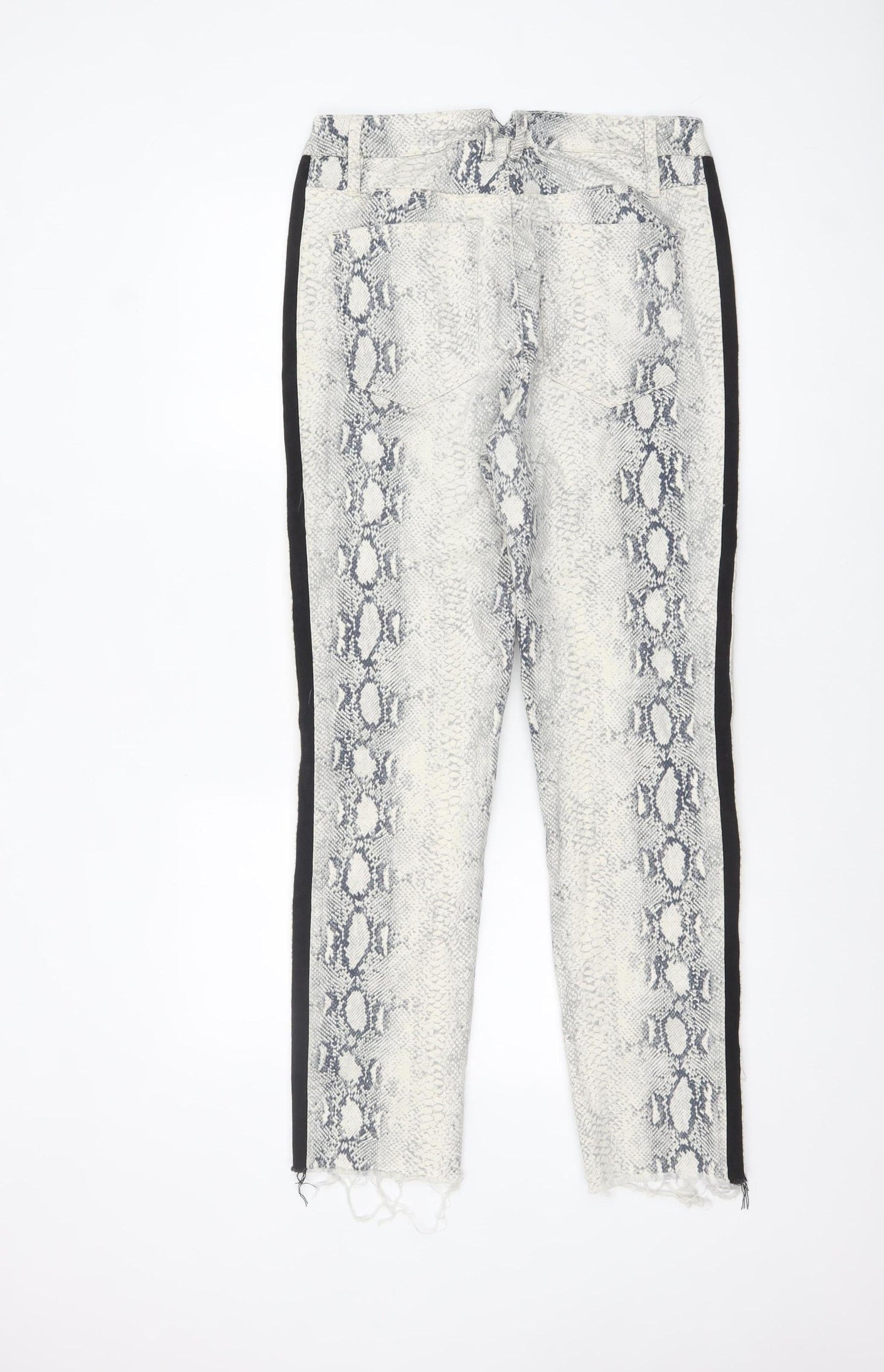 Gianni Bini Womens Grey Snake Print XL Stretch Cotton Trousers