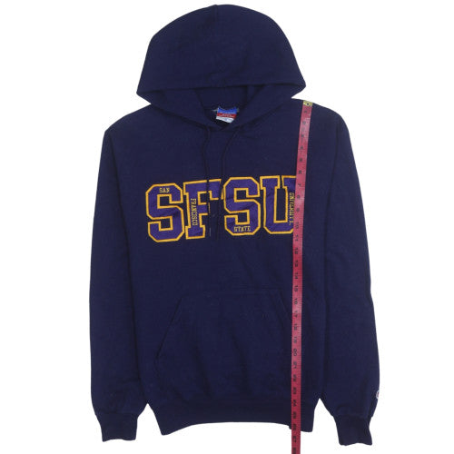 Champion Men's Blue SFSU Pullover Hoodie Medium Fleece Sweatshirt