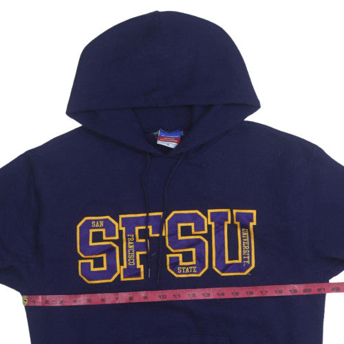 Champion Men's Blue SFSU Pullover Hoodie Medium Fleece Sweatshirt