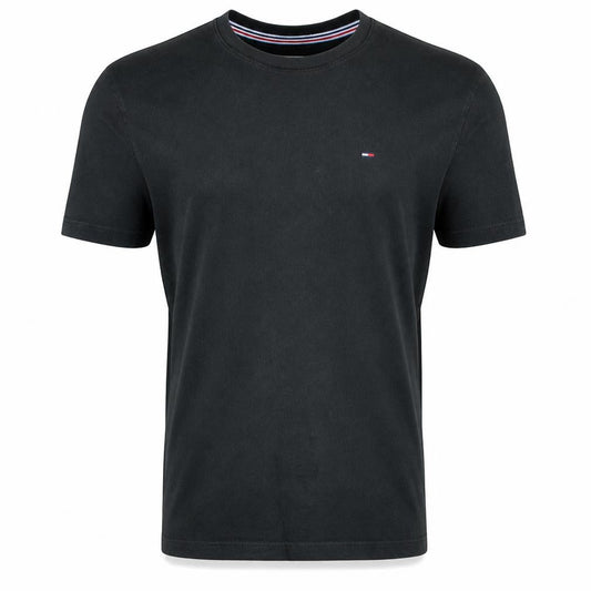 Tommy Jeans Men's Black Cotton Crew Neck T-Shirt M Regular Fit
