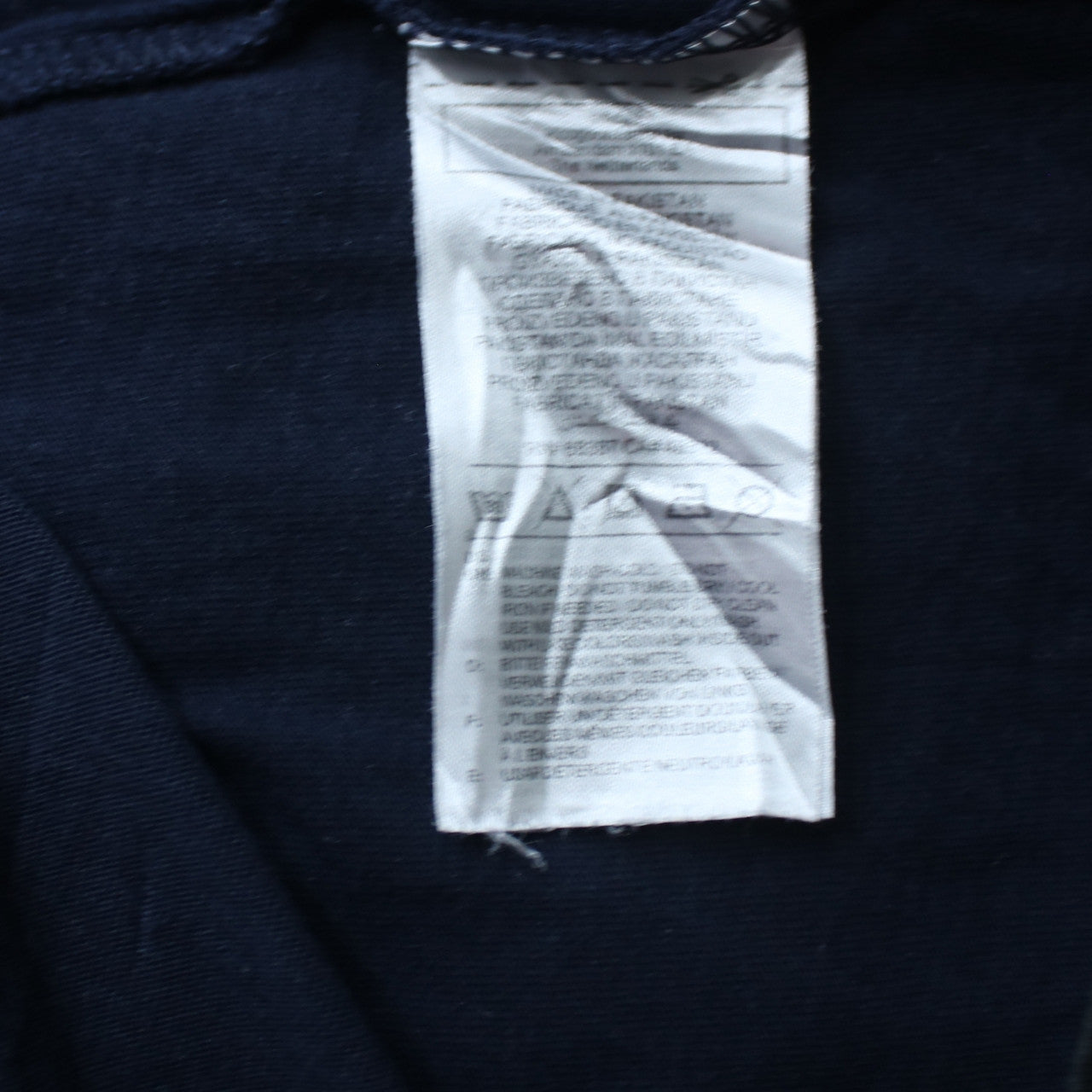 Adidas Men's Blue Small Logo Graphic Cotton T-Shirt