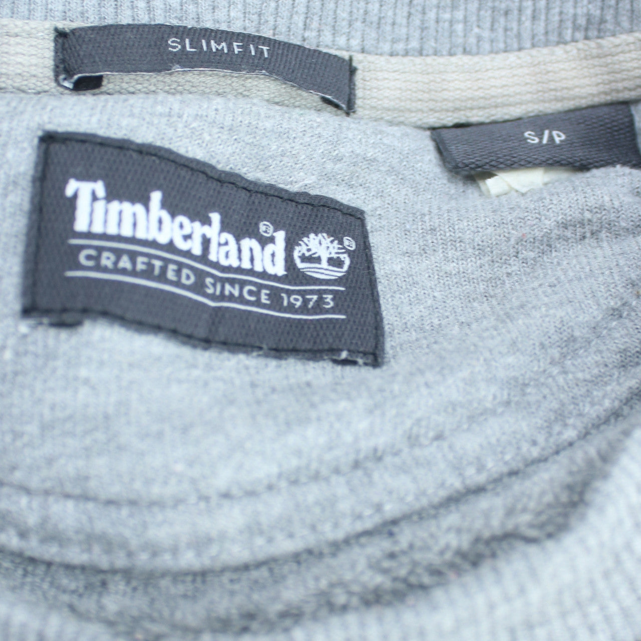 Timberland Men's Grey Slim Fit Crew Neck Sweatshirt S