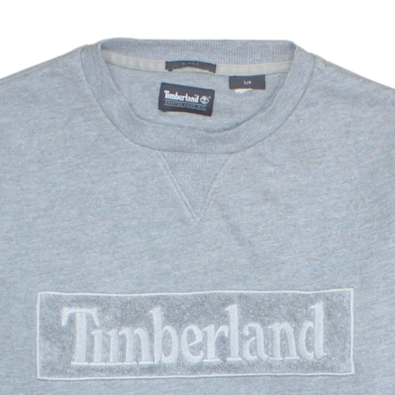 Timberland Men's Grey Slim Fit Crew Neck Sweatshirt S