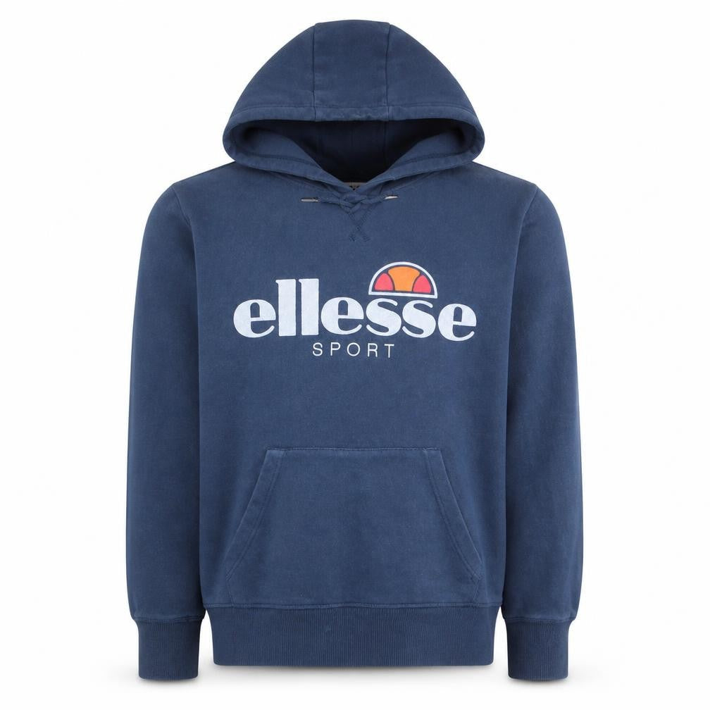 Ellesse Men's Blue Pullover Hoodie Small Logo Fleece Sweatshirt