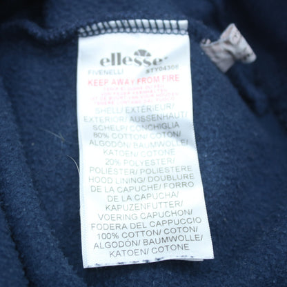 Additional view of Ellesse Men's Blue Pullover Hoodie Small Logo Fleece Sweatshirt