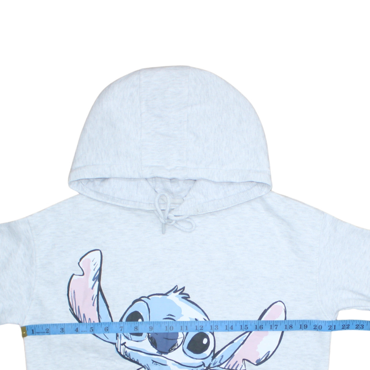 Disney Women's Grey Stitch Hoodie Small Pullover Hooded Sweatshirt