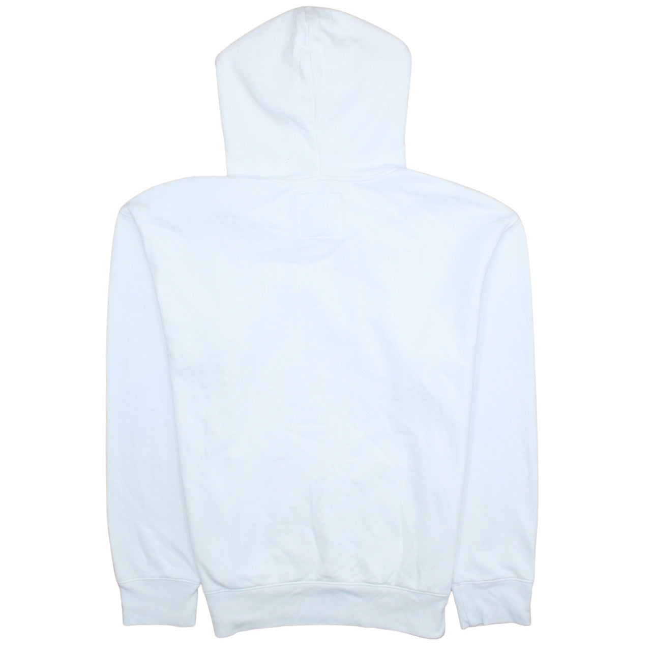 Hollister Men’s White Pullover Hoodie L Logo Fleece Sweatshirt